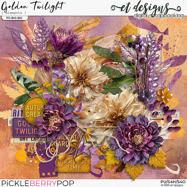 Golden Twilight Elements by et designs