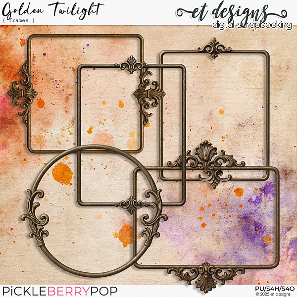 Golden Twilight Frames by et designs