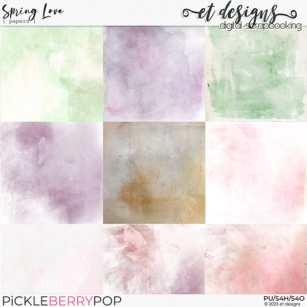 Spring Love Papers by et designs