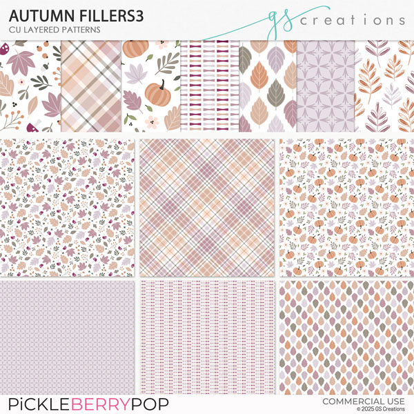 Autumn Fillers3 Layered Patterns (CU)