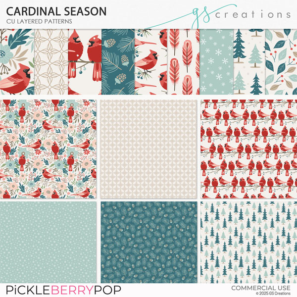 Cardinal Season Layered Patterns (CU)