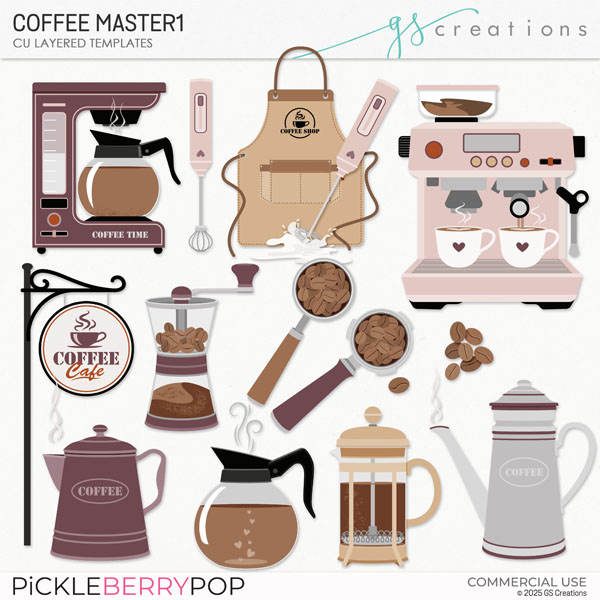 Coffee Masters1 Layered Templates (CU)