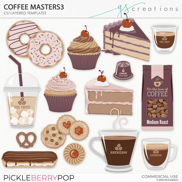 Coffee Masters3 Layered Templates (CU)