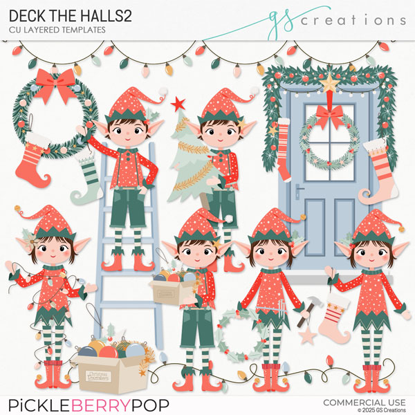 Deck The Halls2 Layered Templates (CU)