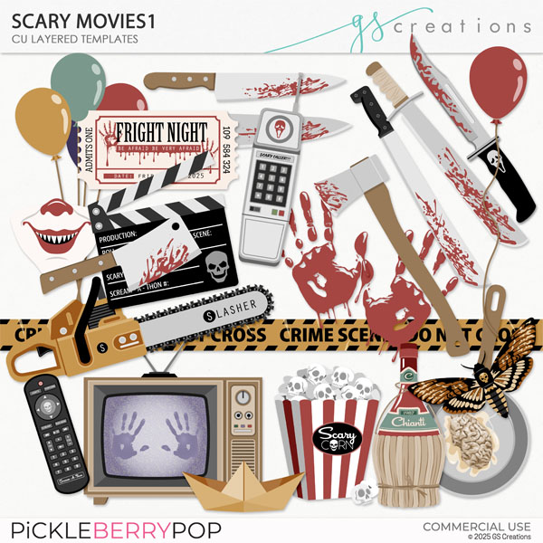 Scary Movies1 Layered Templates (CU)
