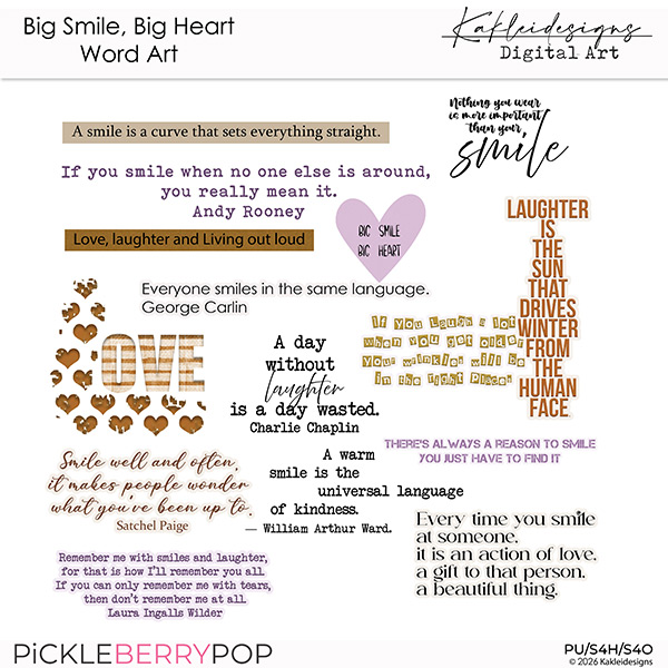 Big Smile, Big Heart WordArt