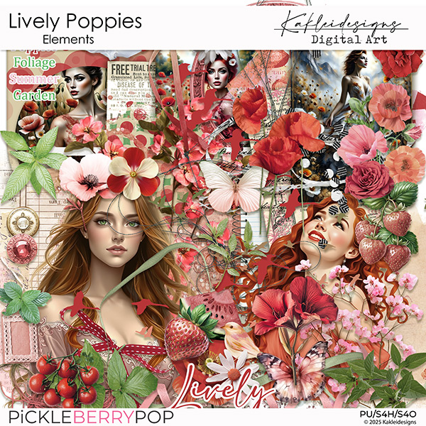 Lively Poppies Elements