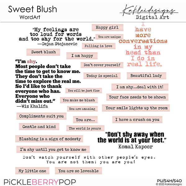 Sweet Blush WordArt