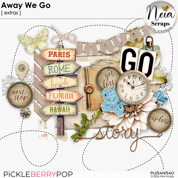 Away We Go - Extras - by Neia Scraps