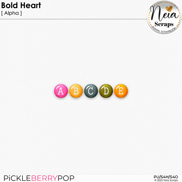 Bold Heart - Alpha - by Neia Scraps
