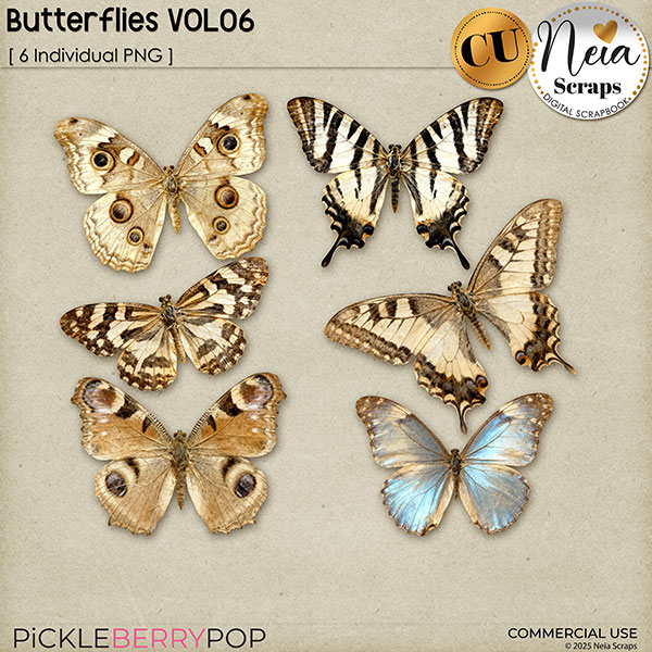 Butterflies VOL6 - CU - by Neia Scraps