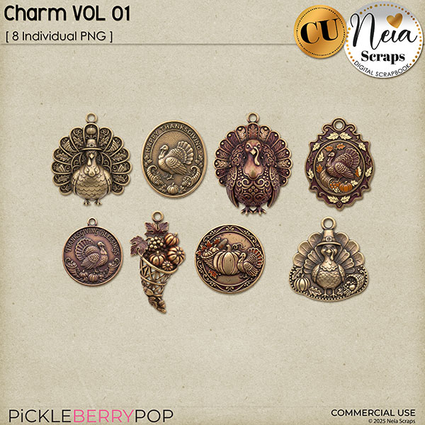 Charm VOL 01 - CU - by Neia Scraps