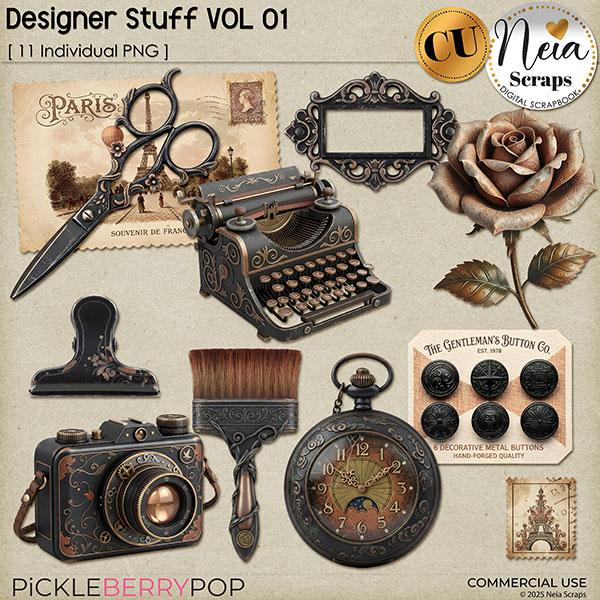 Designer Stuff - VOL 01 - CU - by Neia Scraps
