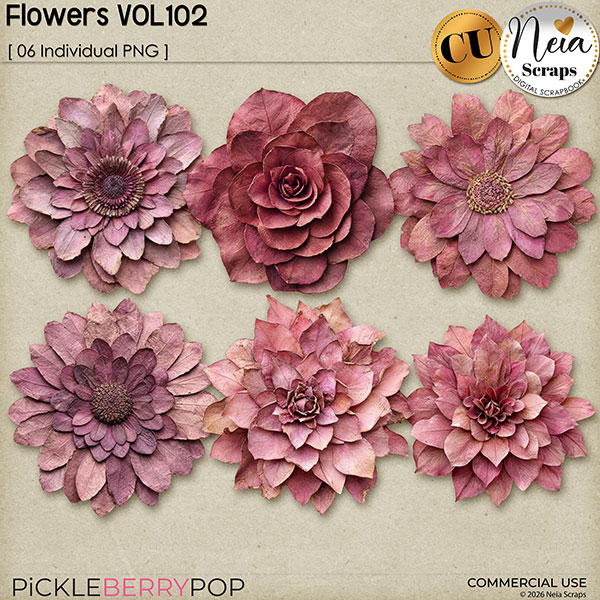 Flowers VOL102 - CU - by Neia Scraps