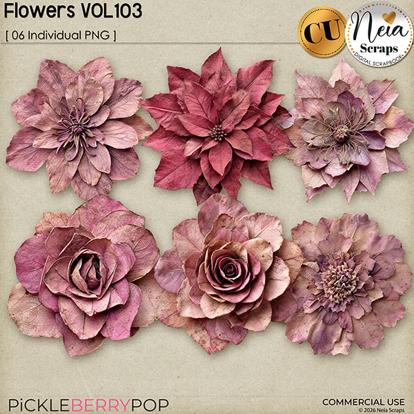 Flowers VOL103 - CU - by Neia Scraps