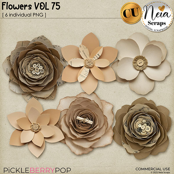 Flowers VOL75 - CU - by Neia Scraps
