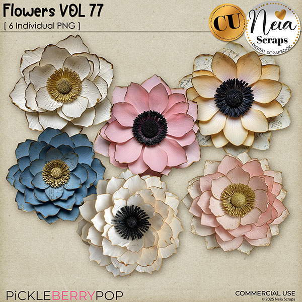 Flowers VOL77 - CU - by Neia Scraps