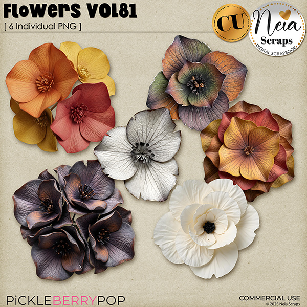 Flowers VOL81 - CU - by Neia Scraps