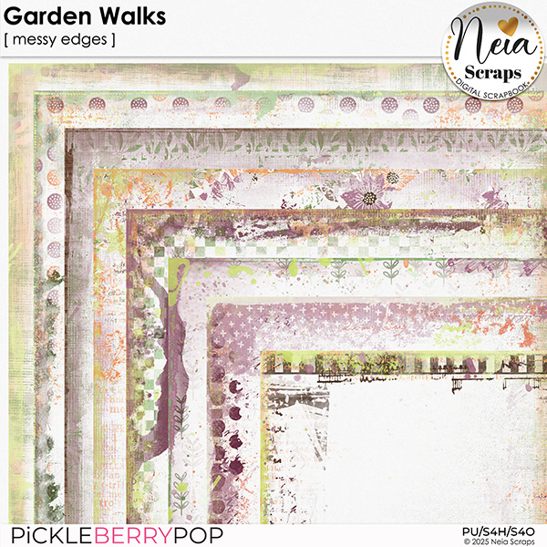 Garden Walks - Messy Edges - by Neia Scraps