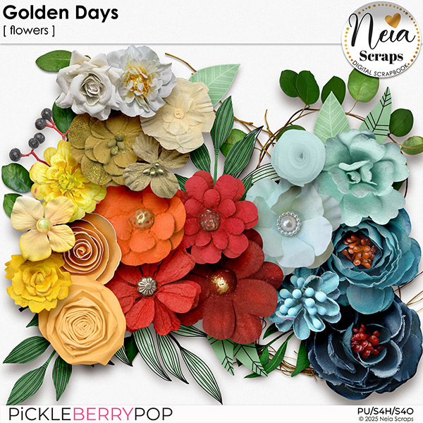 Golden Days - Flowers - by Neia Scraps
