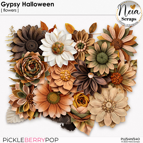 Gypsy Halloween - Flowers - by Neia Scraps