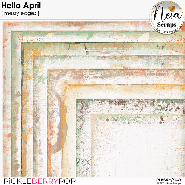 Hello April - Messy Edges - by Neia Scraps