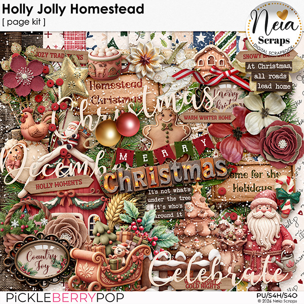 Holly Jolly Homestead - Page Kit - by Neia Scraps