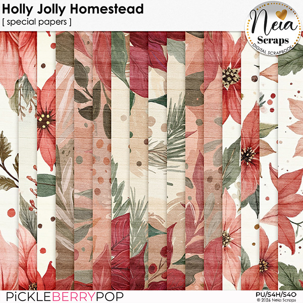 Holly Jolly Homestead - Special Papers - by Neia Scraps