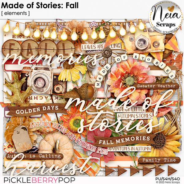 Made of Stories: Fall - Elements - by Neia Scraps