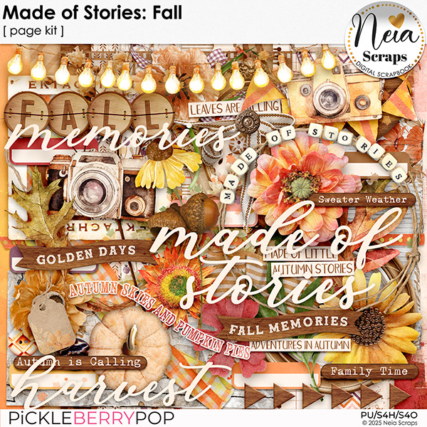 Made of Stories: Fall - Page Kit - by Neia Scraps