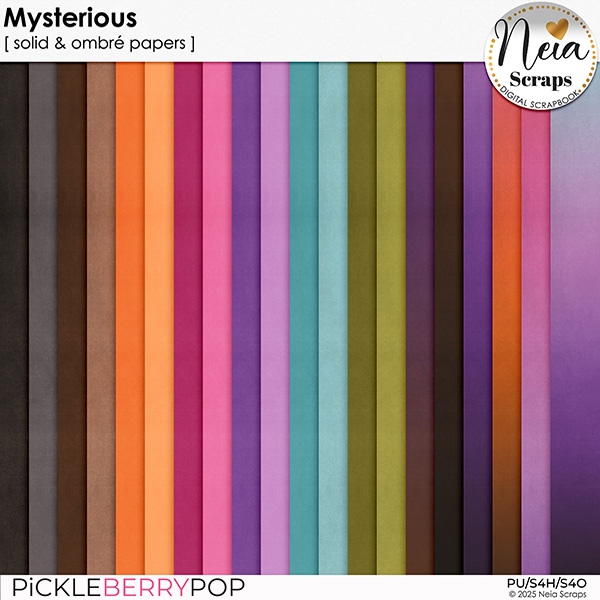 Mysterious - Solid & Ombré Papers - by Neia Scraps