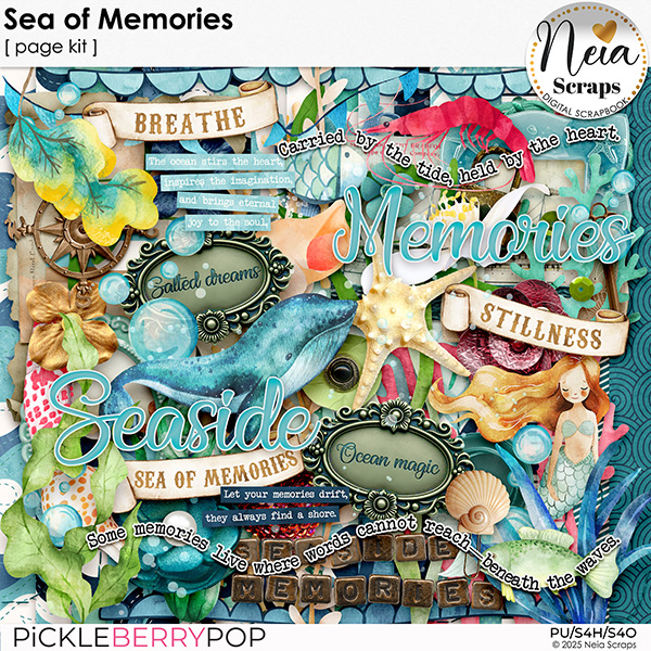 Sea Of Memories - Page Kit - by Neia Scraps