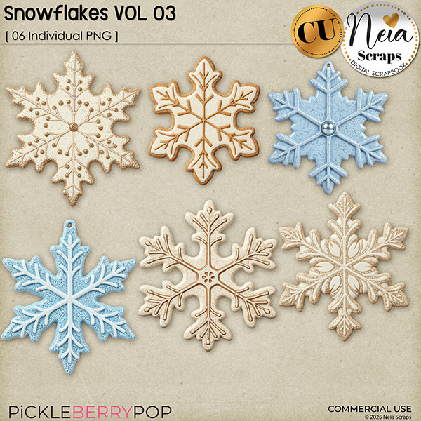 Snowflakes - VOL03 - CU - by Neia Scraps