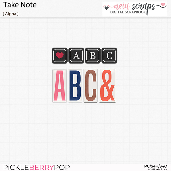 Take Note - Alpha - by Neia Scraps