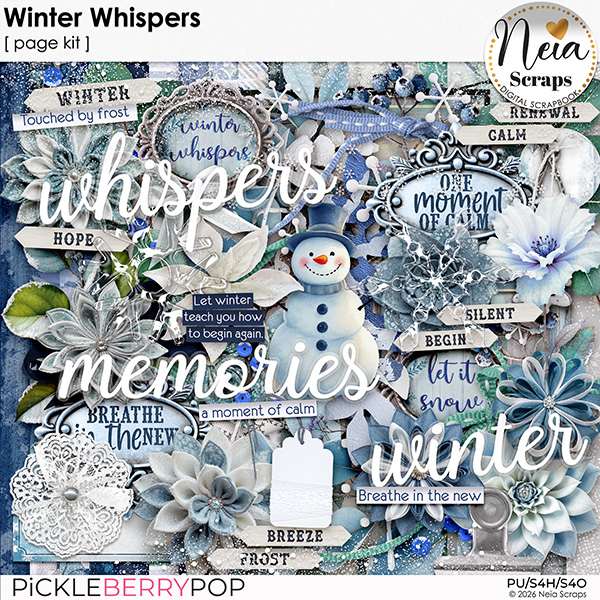 Winter Whispers - Page Kit - by Neia Scraps