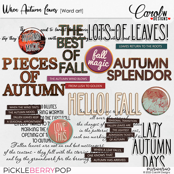 When Autumn Leaves-Word art