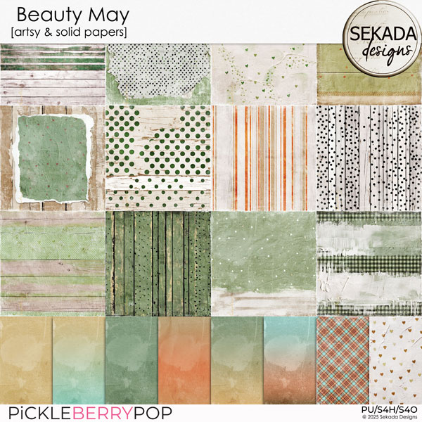Beauty May [artsy & solid papers] by Sekada Designs