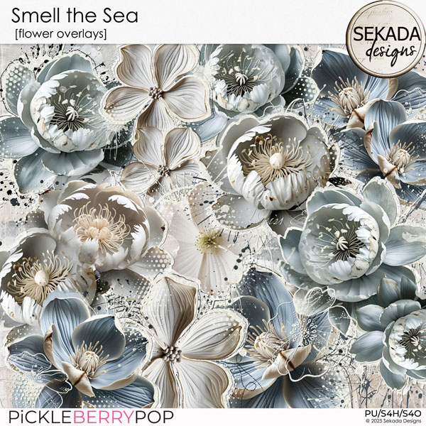 Smell the Sea [flower overlays] by Sekada Designs