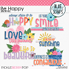 Be Happy Word Art Pack