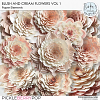 CU Blush And Cream Paper Flowers Vol 1 by Ilonka's Designs