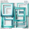 CU Aqua Watercolor Frames by Ilonka's Designs 