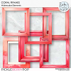 CU Coral Watercolor Frames by Ilonka's Designs 