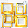 CU Yellow Watercolor Frames by Ilonka's Designs