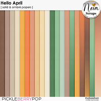Hello April - Solid & Ombré Papers - by Neia Scraps