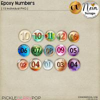 Epoxy Numbers - CU - by Neia Scraps
