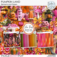 Pumpkin Land Elements And Papers by Ilonka's Designs