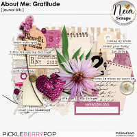 About Me: Gratitude - Journal Bits - by Neia Scraps