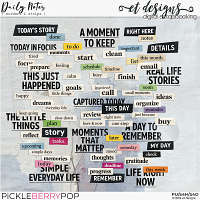 Daily Notes Wordart & Strips by et designs