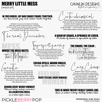 Merry Little Mess - word art