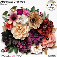About Me: Gratitude - Flowers - by Neia Scraps
